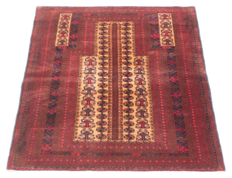 Vintage Hand-Knotted Area Rug 3'1" x 4'7" Traditional Oriental Wool Carpet gallery