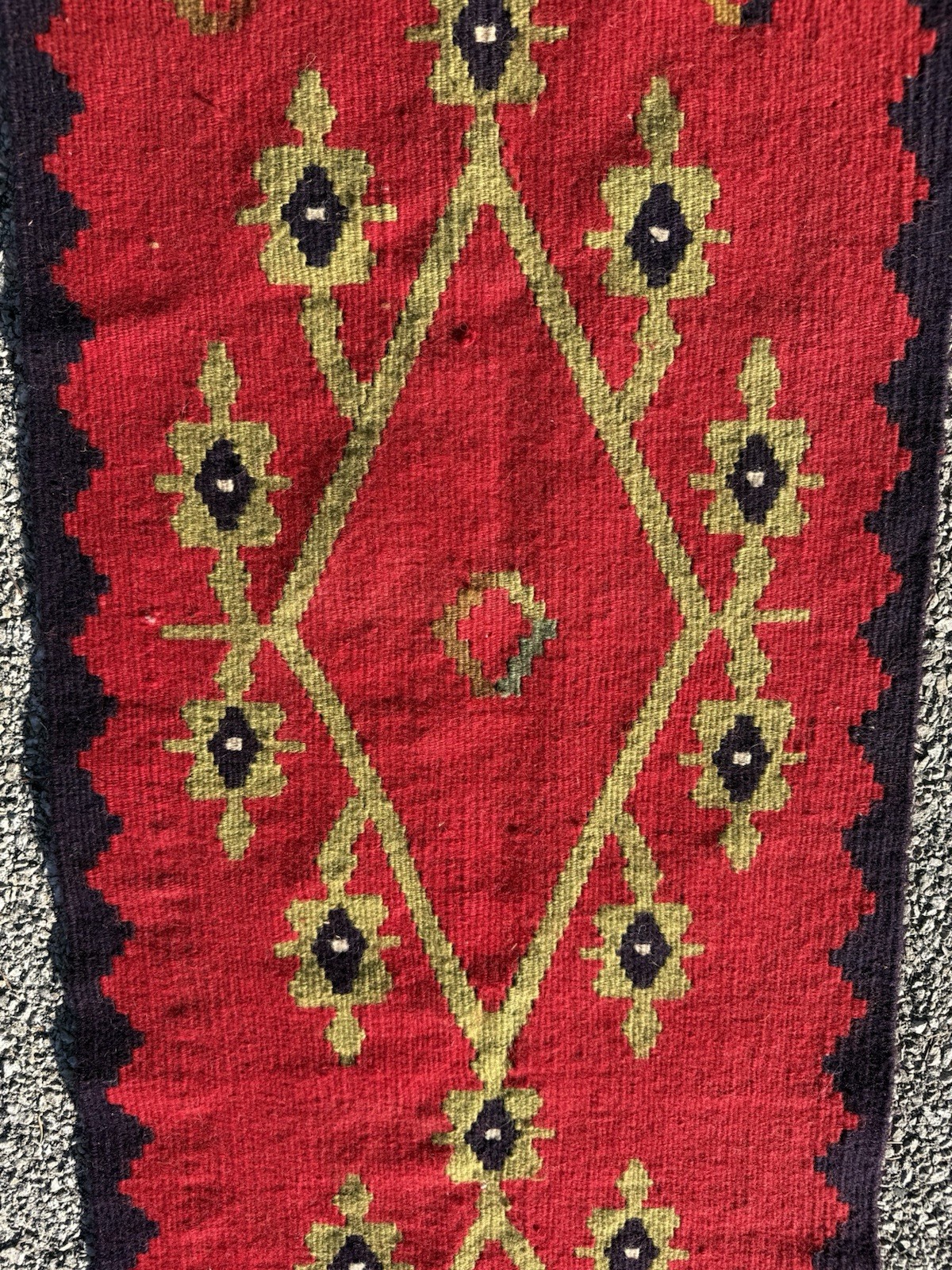 Vintage Turkish Kilim Wool Area Runner Rug Hand Knotted 19 x 80 In Handmade gallery