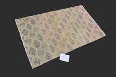 PASTEL Turkish Oushak Rug 1×2 Vintage Handmade Anatolian Small Doormat Kilim