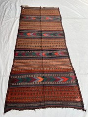 COLLECTORS’ ITEM 8 X 3.5 ft Antique Maldari Belouch Nomad Full Embroidery Sistan