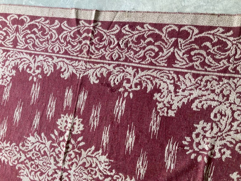 Vintage Traditional Handmade South Asian Floral motif Kilim Floor Rug 267x176 cm gallery