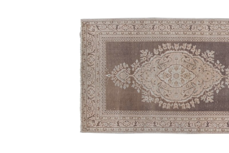 Vintage Wool Muted Turkish Ladik Konya Runner Rug 2'12'' X 11'8'' gallery