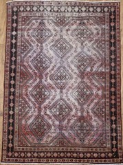 Semi-Antique Tribal Wool Oriental Rug Distressed Home Decor Carpet 6’9×9’3 Ft