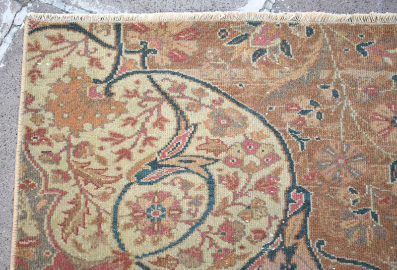 Turkish Rug 27'' x 36'' Vintage Hand Knotted Oushak Rug Muted Dye Small Area Rug gallery