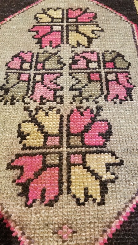 Vintage 1970-1980s Turkish Tribal Rug 1'5" × 2'7" gallery