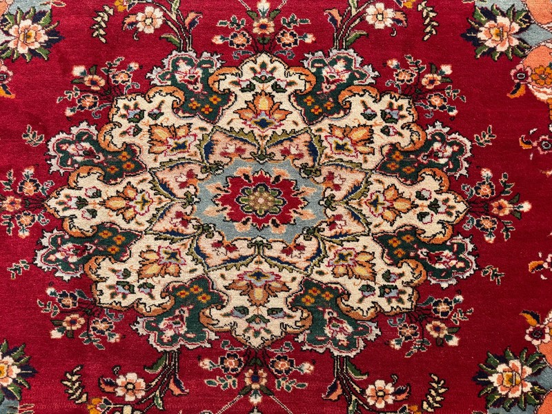 COLORFUL ANTIQUE RUG 8x11 handmade oriental HAND-KNOTTED VINTAGE geometric 8x10 gallery