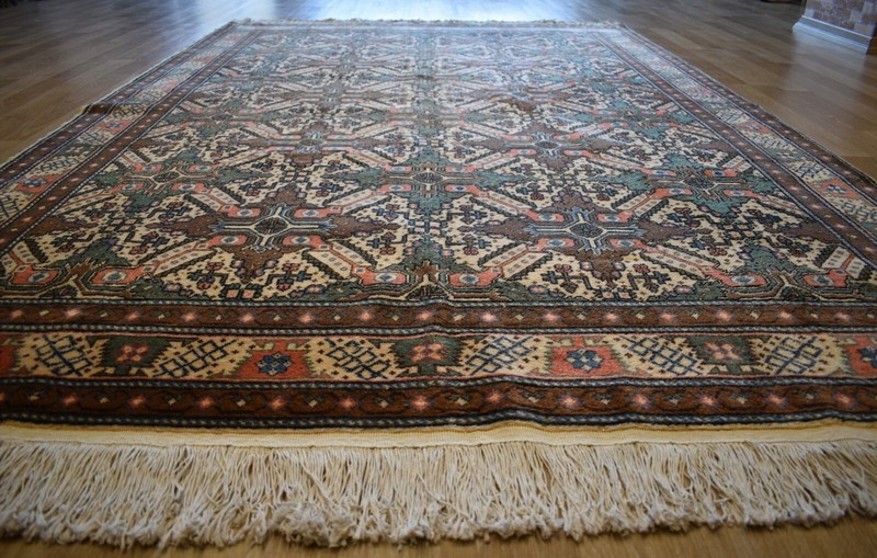 Antique Genuine Turkish Kazak Star Pattern Handmade Rug 7Ftx10Ft Free Shipping gallery