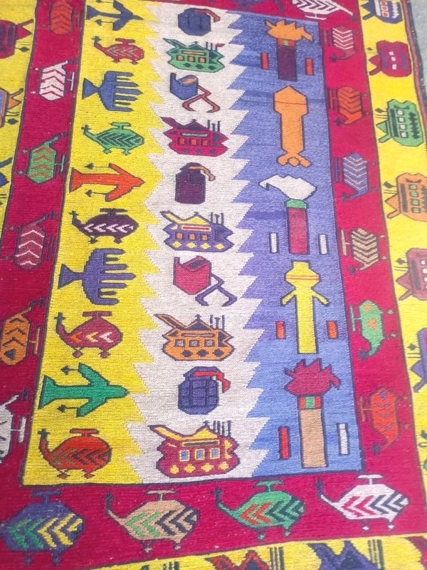 Handmade Afghan Killim war rug Great Quality Beauiful design Size 176x141cm gallery