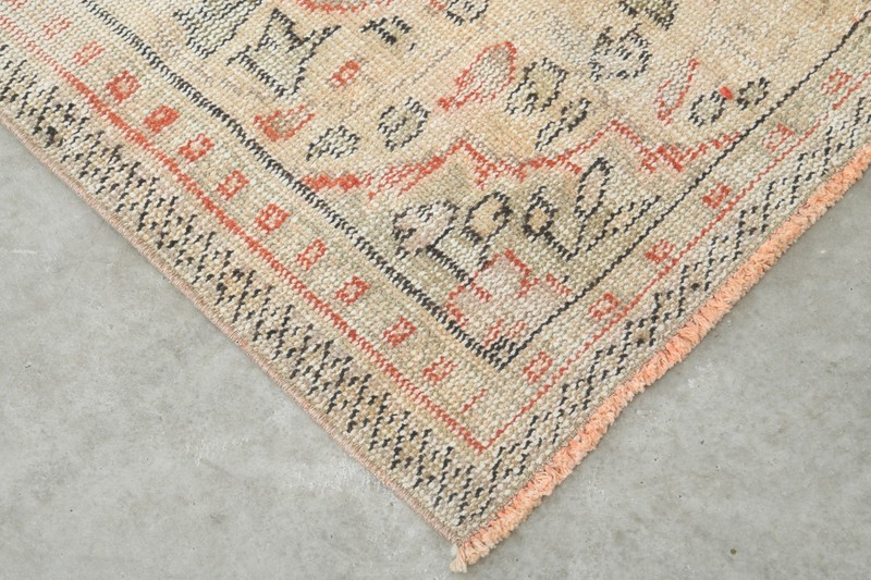 5x9 area rug, handmade vintage turkish rug, faded oversize oushak rug,16 gallery