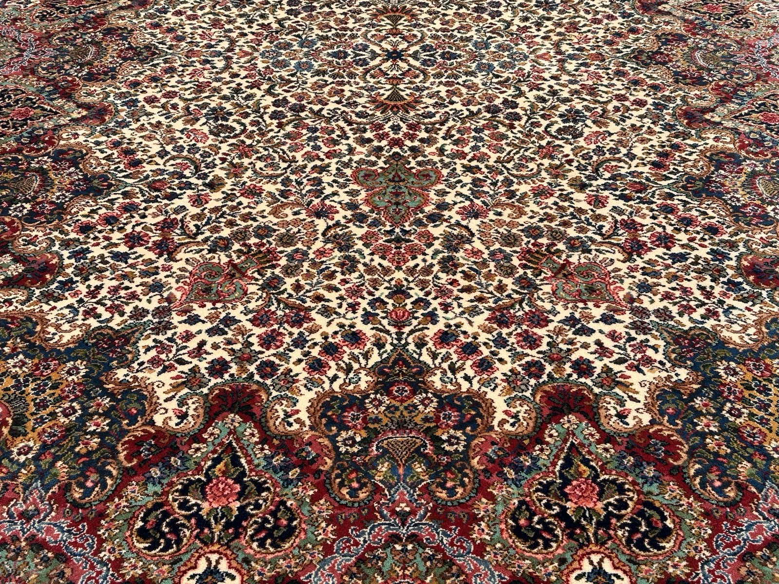AUTHENTIC MINT KARASTAN FLORAL KIRMAN RUG 8.8x12 PATTERN #742 WE HAVE OTHERS gallery