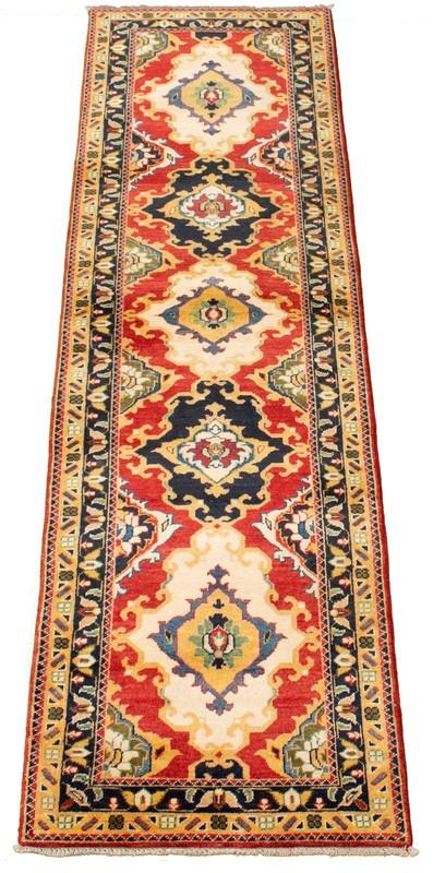 2'8" x 10'2" Vintage Hand-knotted Runner Rug Traditional Oriental Wool Carpet gallery