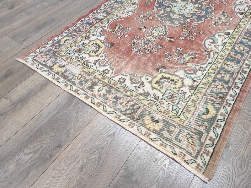 Red Area Rug, Bedroom Rug, Bohemian Rug, Living Room Rug, Handmade Rug gallery