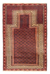 Vintage 2’10” x 4’4″ Traditional Hand Knotted Vegetable Dye Wool Area Rug