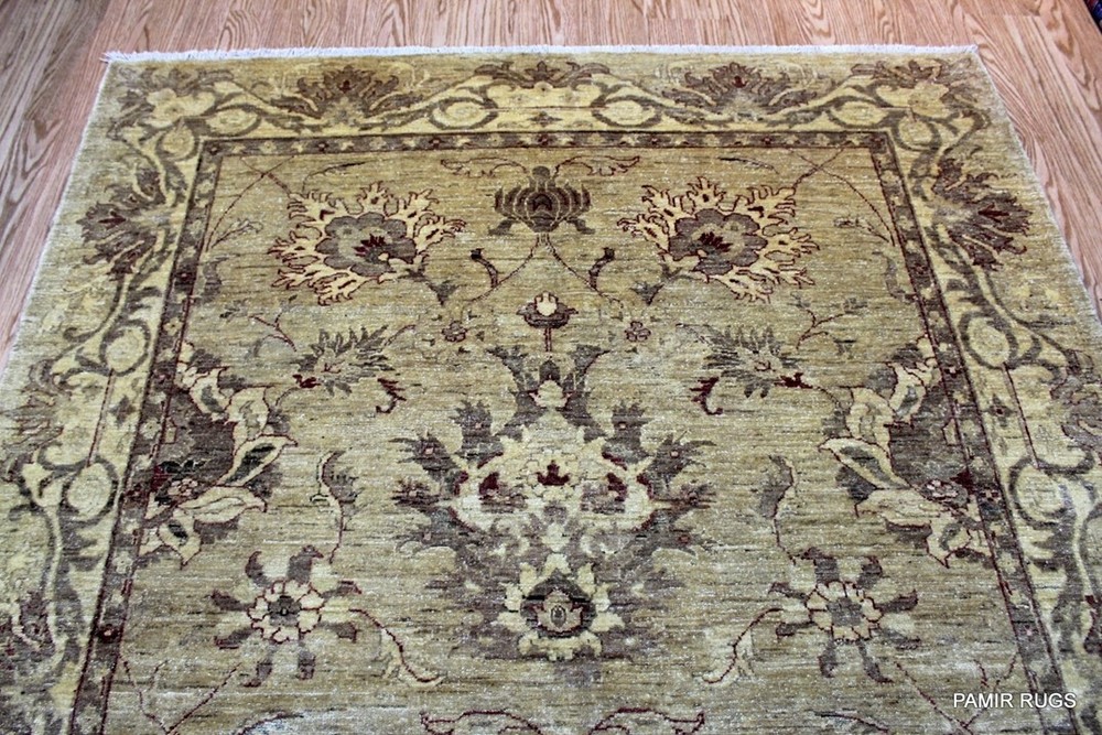 _HAND_MADE_RUG_6' X 8' FINE Rug muted Beige Color Cream__SOFT_COLOR Natural Wool