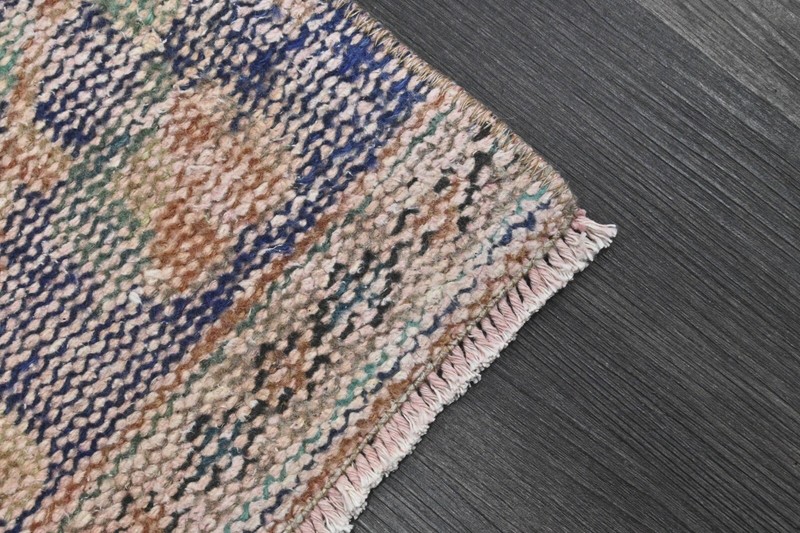 Vintage Turkish Runner Rug 3x11ft Wool Anatolian Handmade Hallway Oushak PEACH gallery