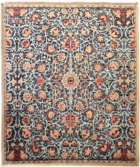 10×12 Vintage European Arts & Crafts Rug Donegal Style Blue 300cm x 359cm c.1950