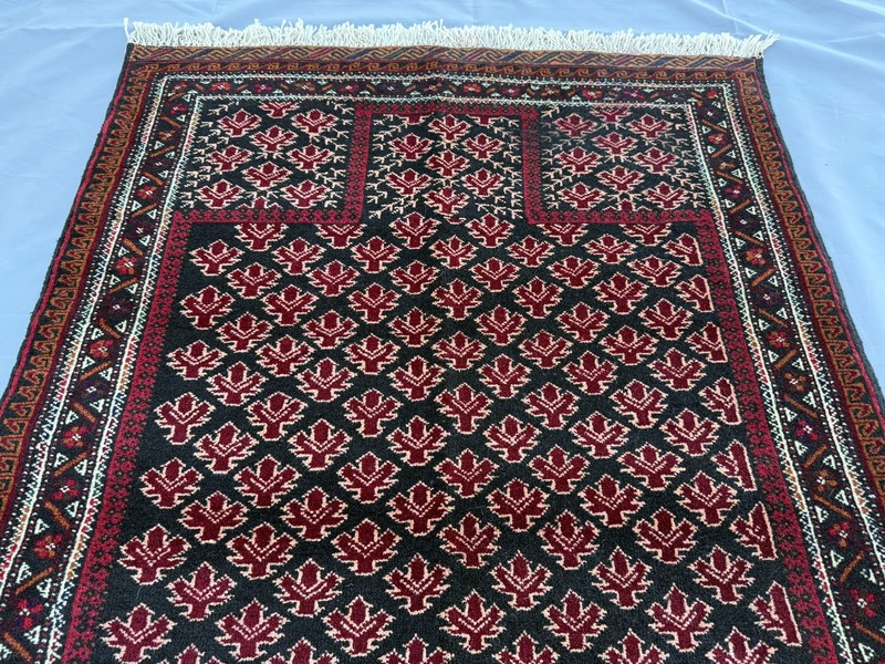 Fine Hand Knotted Afghan Prayer Rug 3x5 ft Antique Persian Style Tribal Carpet gallery