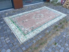 Turkish Vintage Rug, Handmade Wool Rug, Bohemian Large Rug, 6,2 x 10, ft