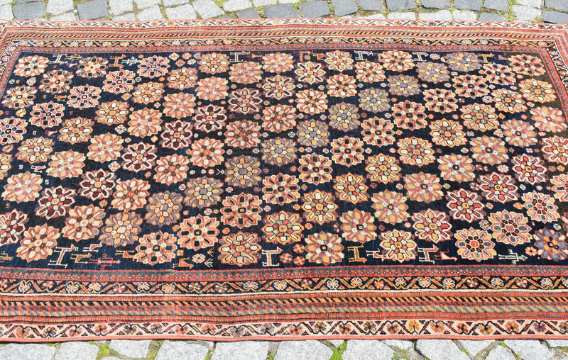 Fabulous Antique Caucasian Rug 44'' x 77'' Collector's Item Low Pile Wool Rug gallery