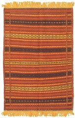 Vintage 3’4″ x 5’1″ Traditional Wool Hand Woven Oriental Area Rug