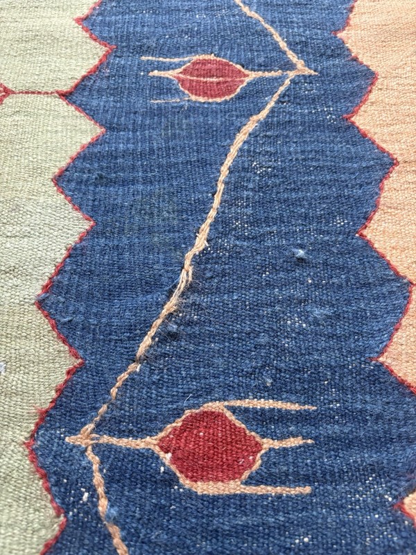 Anatolian Pattern Antique Vintage Turkish Large Kilim Rug Carpet 167cm X 236cm gallery