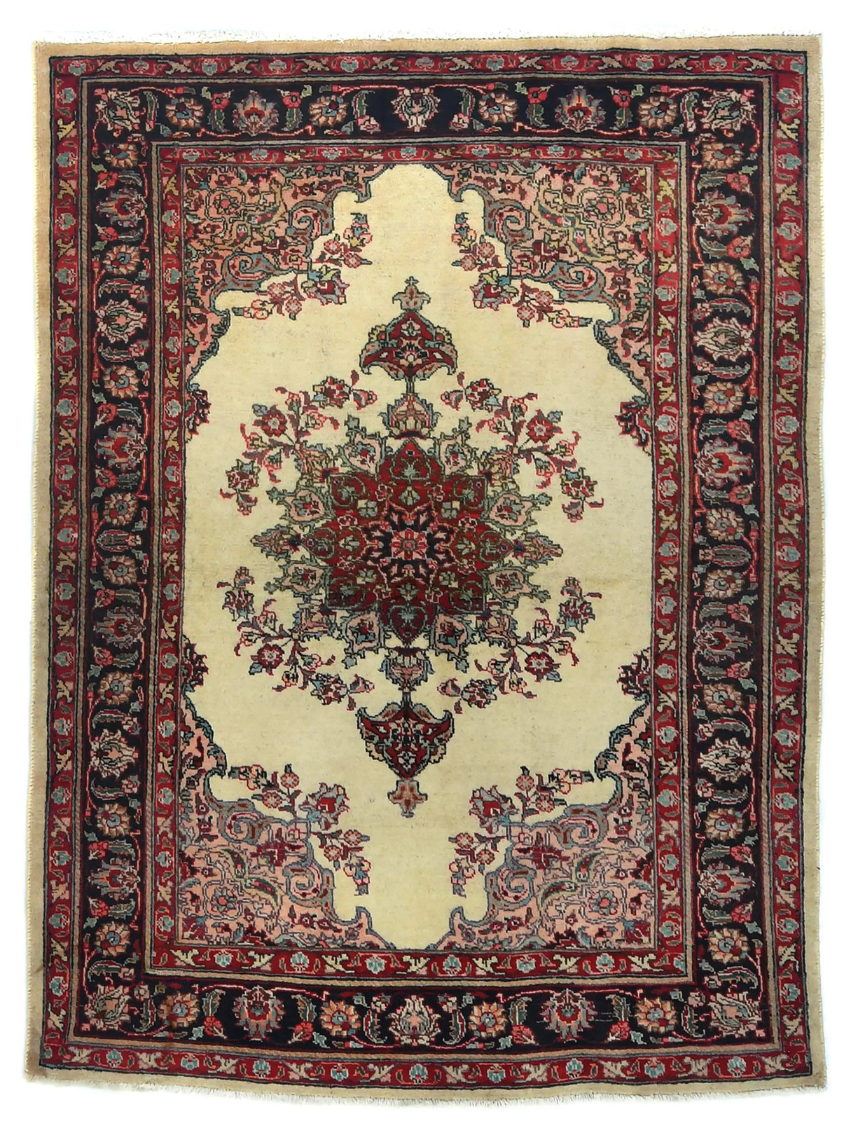 Semi-Antique Handmade Floral Design Oriental Rug Home Decor Carpet 4'8X6'2 ft gallery