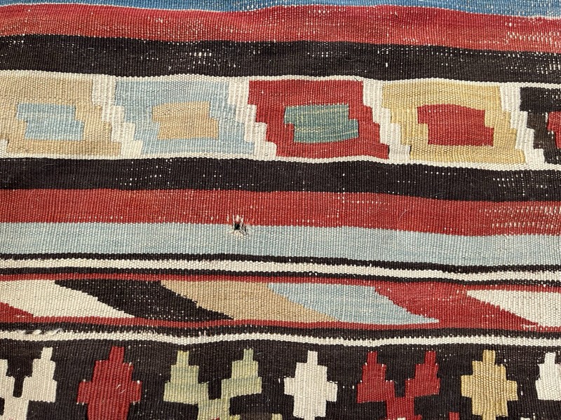 Red Antique Caucasian Shirvan Kilim Rug 4.2 x9.3 gallery
