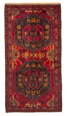 Vintage 3’6″ x 6’9″ Traditional Hand Knotted Vegetable Dye Wool Area Rug