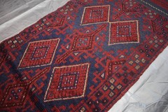 Antique Afghan Mushwani Runner Rug 2×11 Hand Knotted Wool Persian Style Hallway