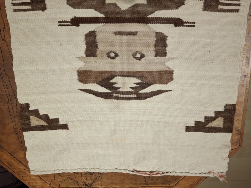 Vintage Peruvian Alpaca Wool Rug Hand Loomed Mid Century Rug 79 cm X 45 Cm gallery