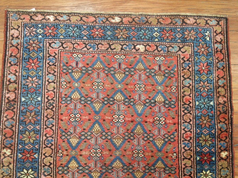 Antique Caucasian Karabagh Rug Runner Gallery Size 3'6''x9'5'' gallery