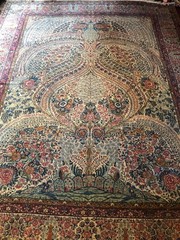 Very RARE Antique Kirman Lavar Tree of Life Rug 9×12 Hand Knotted Wool Carpet