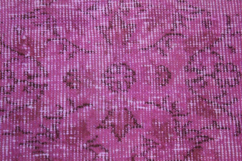 Sparta Pink Runner Rug Anatolian Vintage Handwoven Overdyed Ethnic Carpet 2x10ft gallery