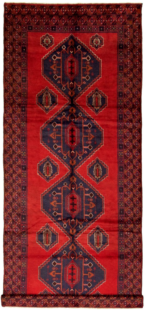 Vintage Traditional Hand-Knotted Area Rug 5'1" x 12'9" Oriental Wool Carpet