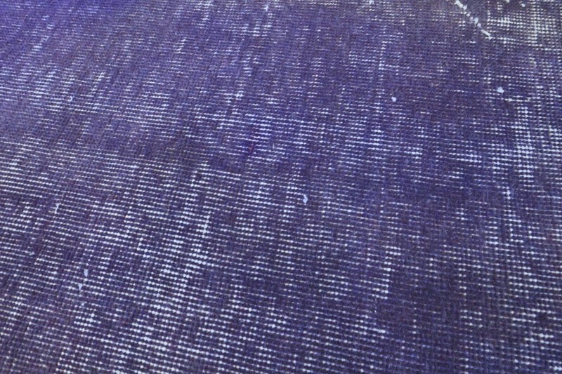 Vintage Turkish Runner Rug 2x5ft Wool Anatolian Handmade Hallway Oushak PURPLE gallery