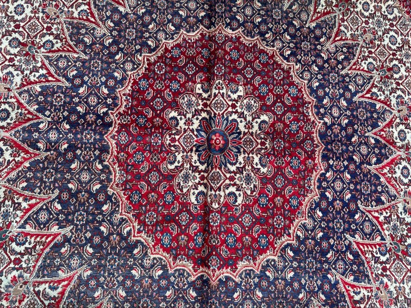 Vintage Turkish Inspired Oversized Caucasian Medallion Rug, Red Palace Size Rug gallery
