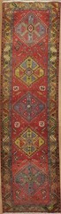 Traditional 10 ft Runner Rug 3×10 Wool Hand-made Tribal Geometric Vintage Carpet