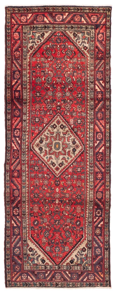 3'9" x 9'10" Vintage Hand-knotted Runner Rug Traditional Oriental Wool Carpet
