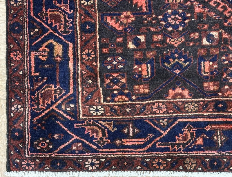 Vintage Zanjan Tribal Oriental Area Rug 5x7 Hand Knotted Wool Red Geometric Boho gallery