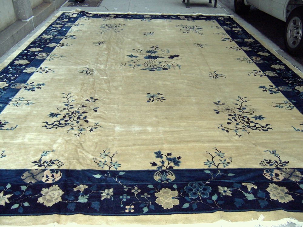 Antique Chinese Peking carpet 12x17ft (11'11" x 17''7) c. 1900