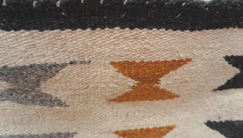 2'7" x 2'9" Vintage Navajo Wool Hand Woven South West Rug gallery