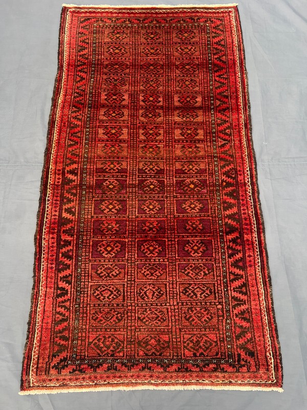 Vintage Afghan Hand Knotted Rug Geometric Medallion Design Nomadic Kitchen Rug gallery