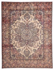 Vintage 9’5″ x 12’3″ Traditional Hand Knotted Vegetable Dye Wool Area Rug