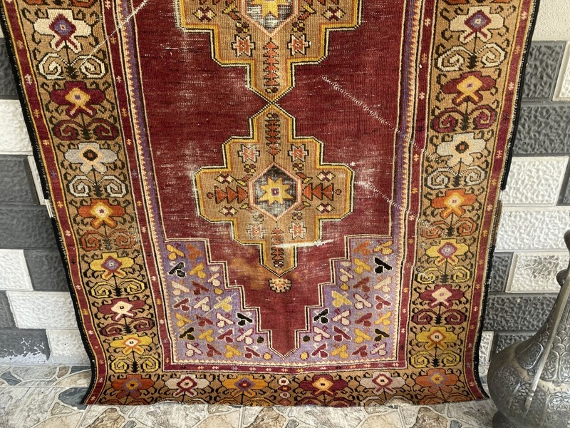 Vintage Turkish Oushak Rug | 4 x 6 ft | Farmhouse Handmade Floral Wool Area Rug gallery