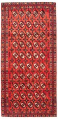 Vintage Traditional Hand-Knotted Area Rug 4’7″ x 9’6″ Oriental Wool Carpet