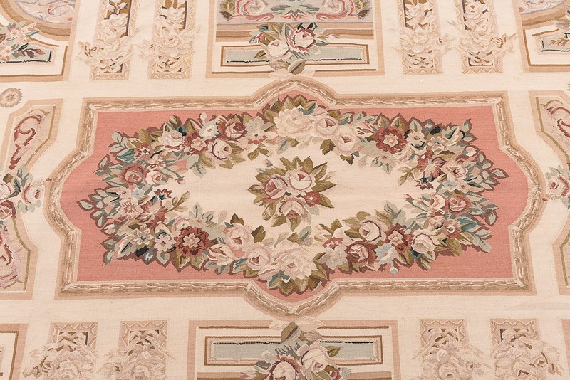 Classic Floral French Style Drawing Aubusson 285x181 CM (Galleria Farah1970) gallery