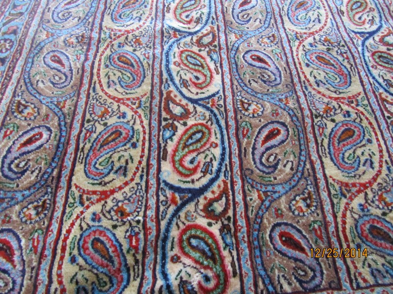 Rare Kirman Paisley Carpet 6 ft X 6 ft gallery