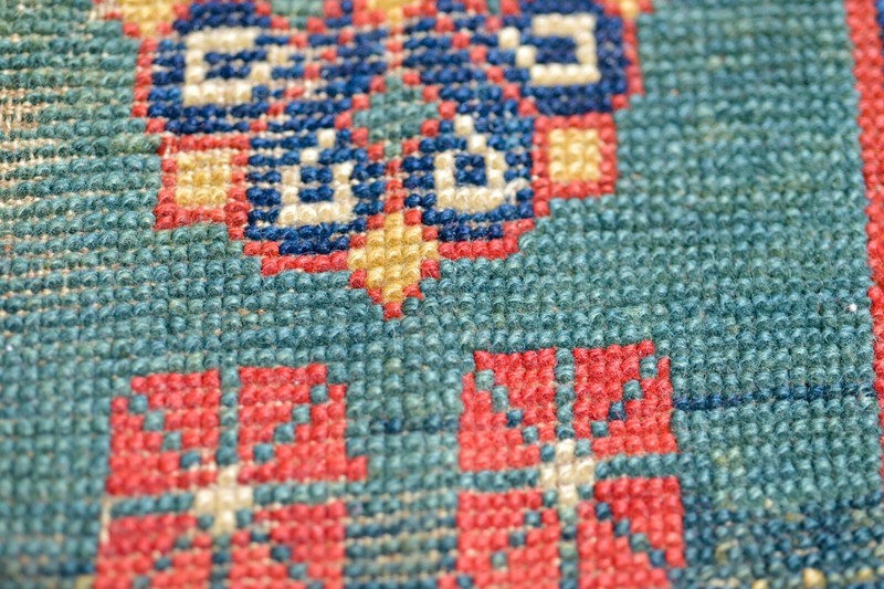 HIGHLY IMPORTANT ANTIQUE INSCRIBED DATED 1855 ARMENIAN TALISH CAUCASIAN RUG gallery