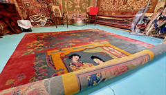 Auth: 20’s Pictorial Art Deco Chinese Rug XI Xiang Ji Love Legend 9×12
