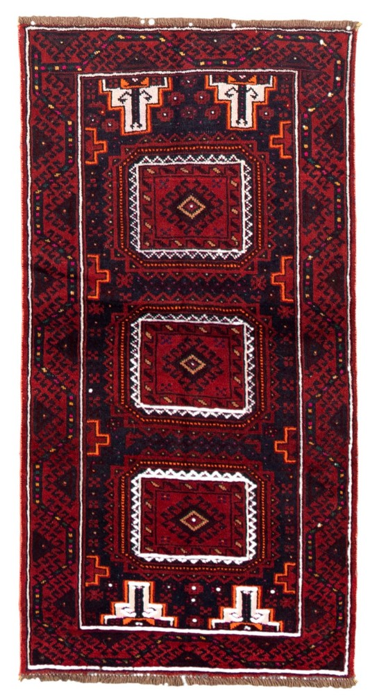 Traditional Vintage Hand-Knotted Area Rug 3'2" x 6'4" Oriental Wool Carpet